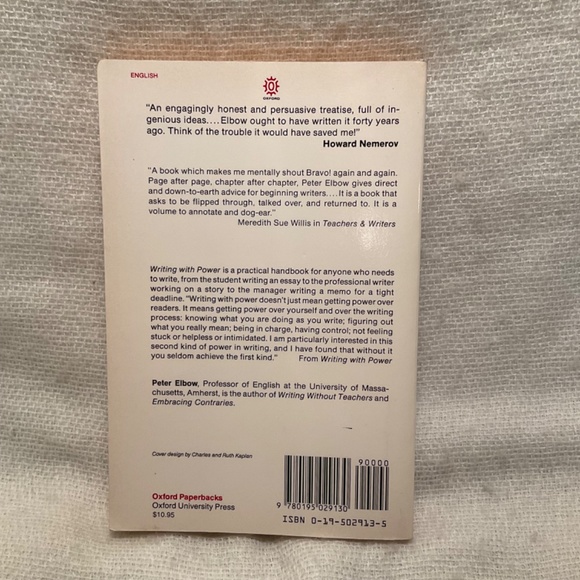 ‘Writing With Power’ by Peter Elbow Paperback Book - Picture 2 of 9